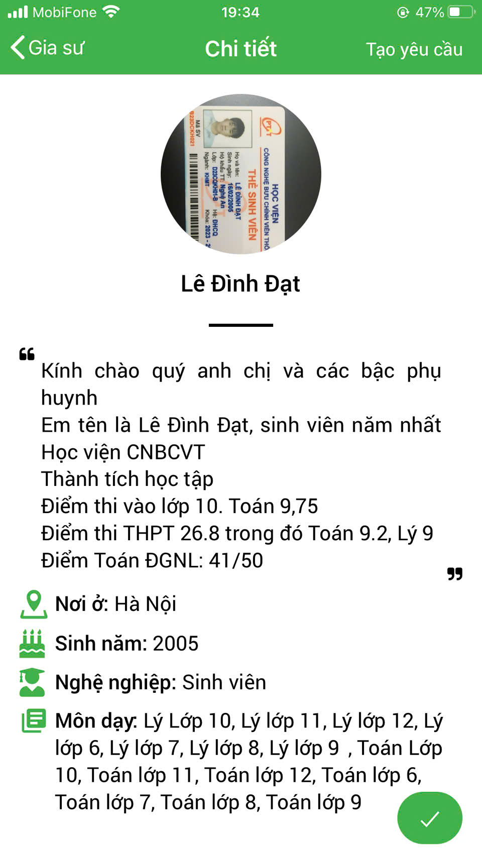 dạy kèm tại hà nội